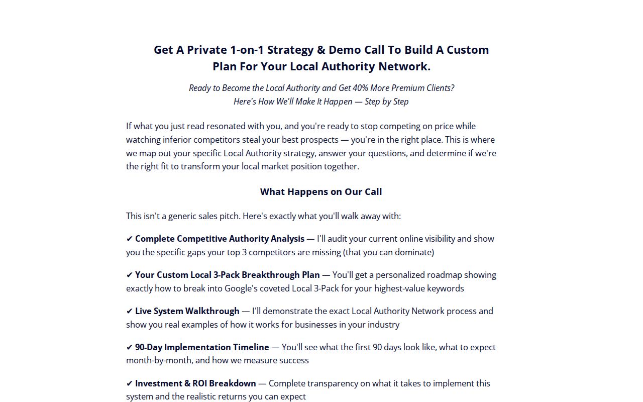 Local Authority Network Booking Page